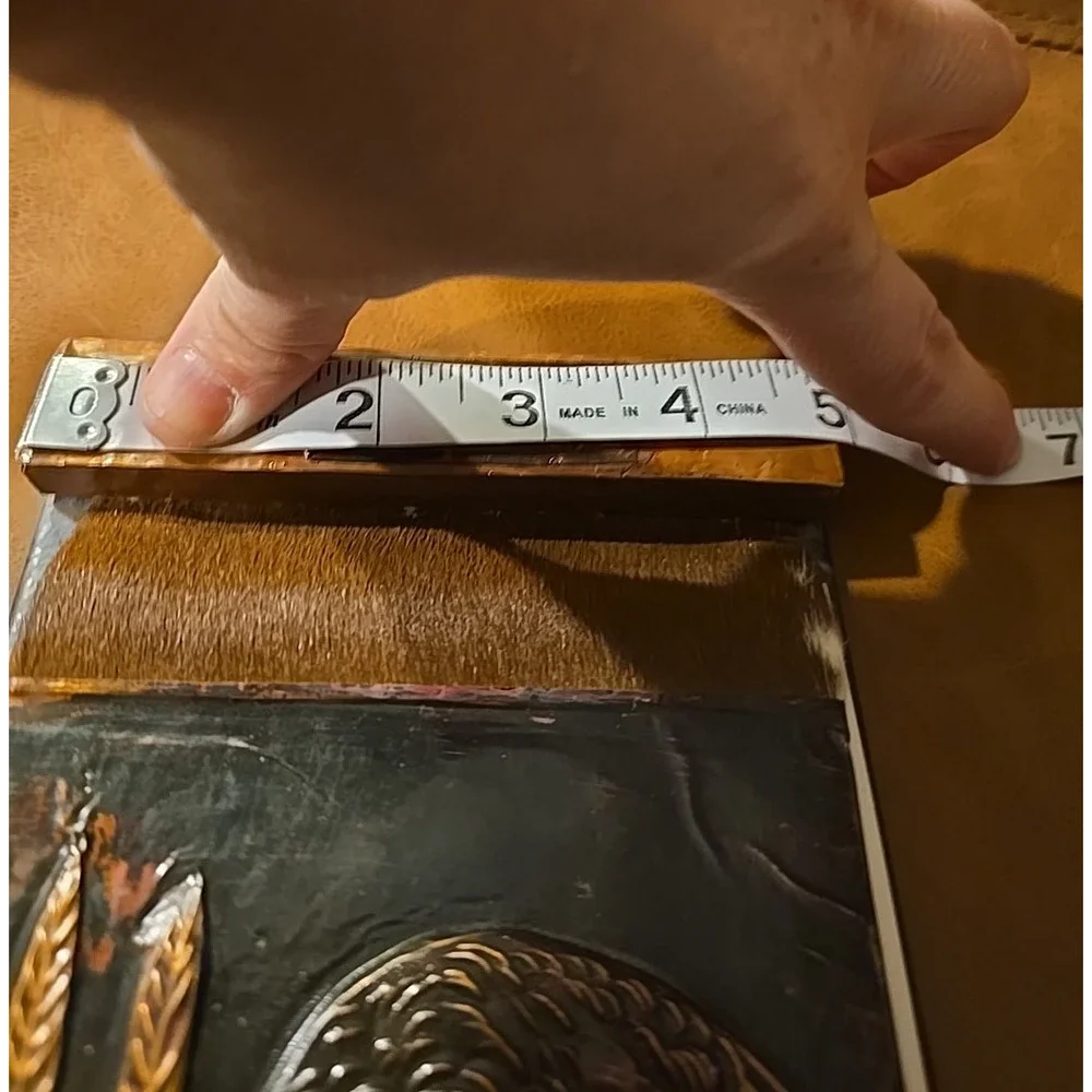 Vintage MCM Antique Metal Embossed Farm‎ Rice Harvest Chile Notebook Journals